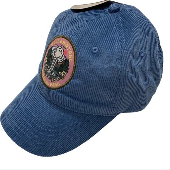 National Parks H3 Headwear Yellowstone Corduroy Baseball Cap Adjustable Blue - Picture 3 of 7